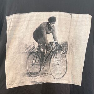 Saks Fifth Avenue Black Old School Cycling Graphic Tee